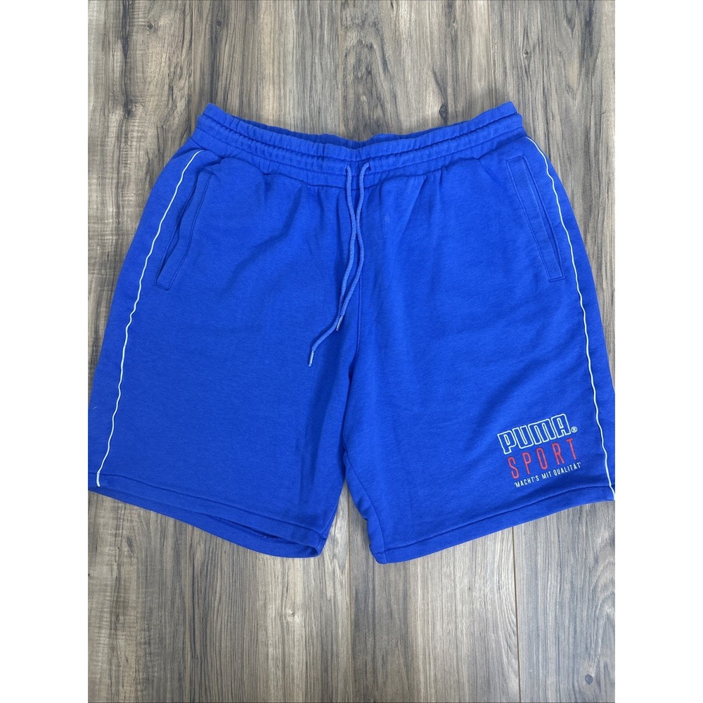 Puma Men's Sweat Shorts‎ XL Blue Drawstring